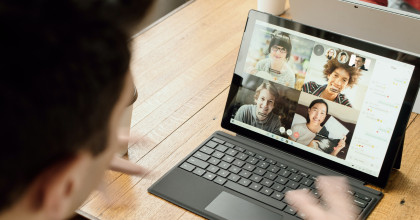 Online-Coaching mit Laptop